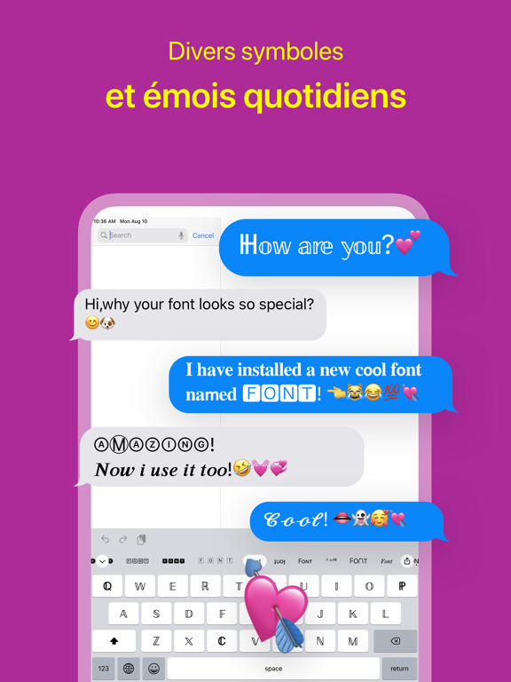Screenshot #6 pour Emoji Fonts:Polices de Clavier