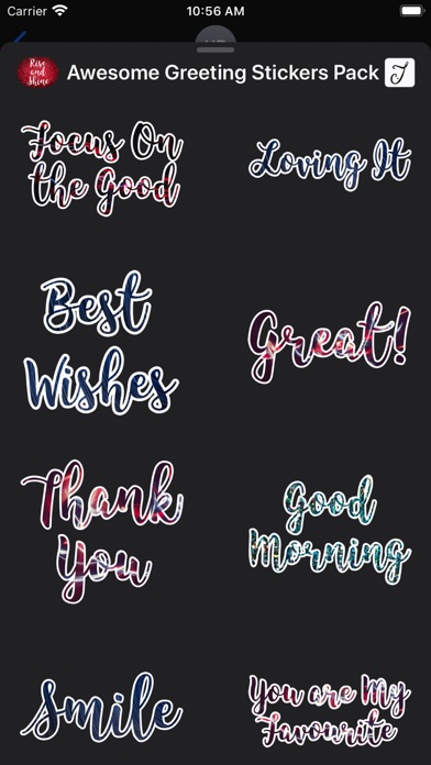 Awesome Greetings Sticker Pack Screenshot