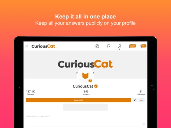CuriousCat - Anonymous Q&A screenshot