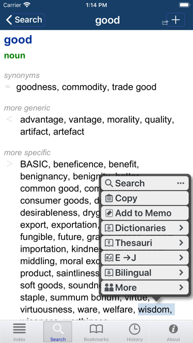 Companion Thesaurus Screenshot