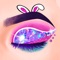Create imaginative makeup on eyes