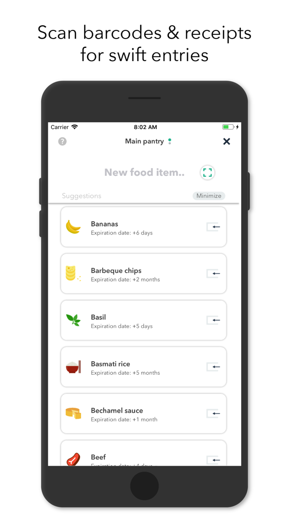 NoWaste - Food Inventory List App for iPhone - Free ...
