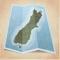 MapApp NZ South Island displays full topographic maps of New Zealand's South Island