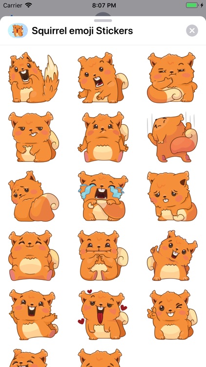Squirrel emoji Stickers