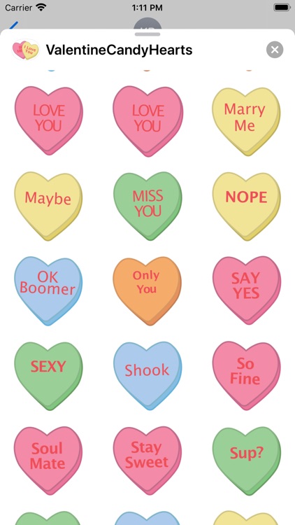 Happy Valentine Candy Hearts