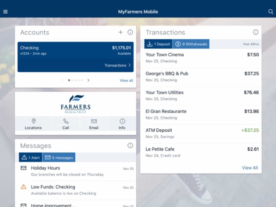 MyFarmers Mobile iPad screenshot 2 - Finance app