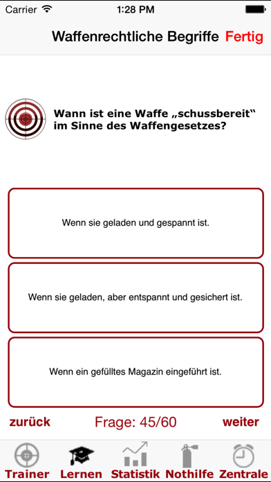 Waffenkunde Trainer Screenshot