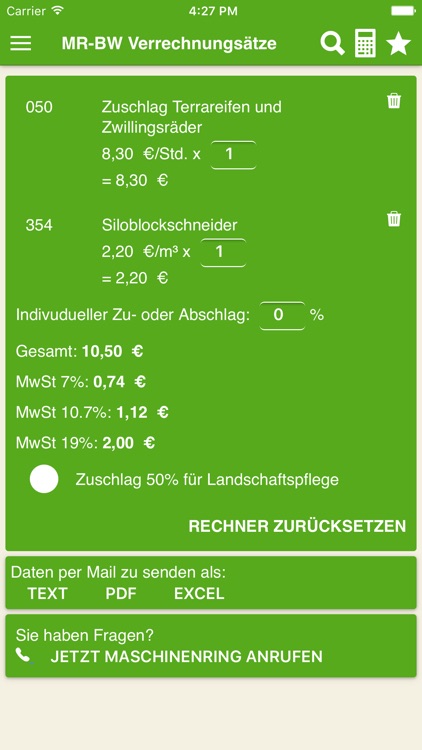 MR-BW Verrechnungssätze screenshot-3