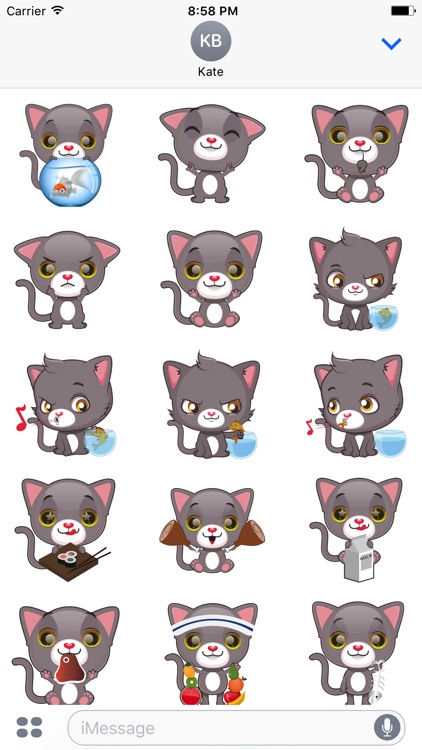 Cute Cat Stickers & Emoji