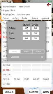 minijob stundenzettel iphone bildschirmfoto 4