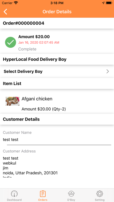 HyperLocal Food Delivery Boy Screenshot