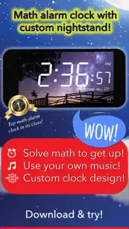 math alarm clock by mathy iphone screenshot 1