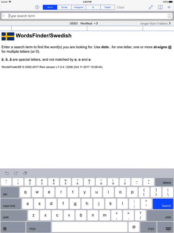 Screenshot #4 pour Svenska  Words Finder PRO