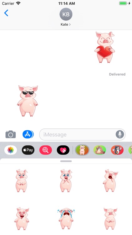 Cute Pig Pink Sticker