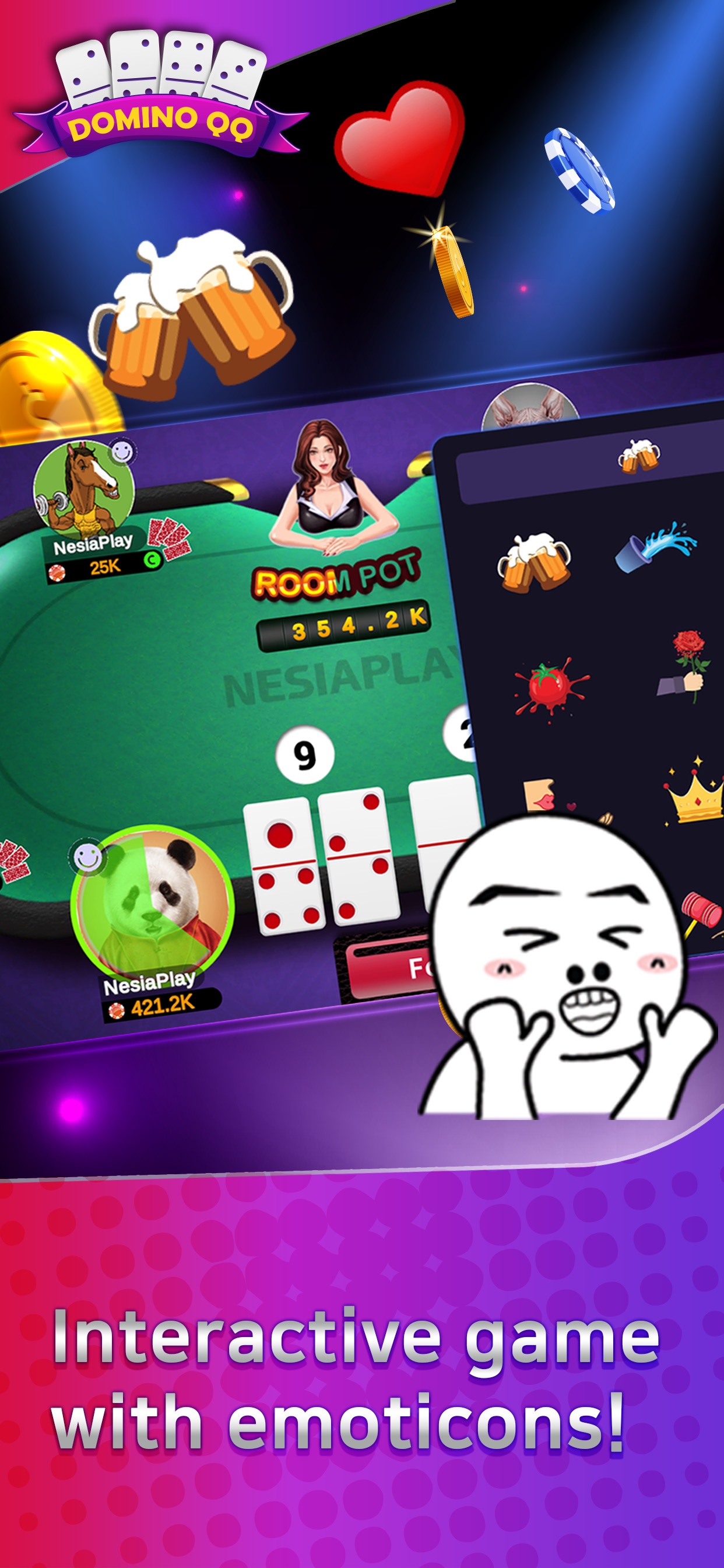 Nesia Domino QQ Hack Online (12K Coconuts, 600 Coconuts