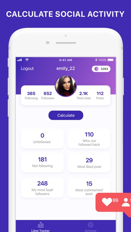 Contador de Gostos e Comentári