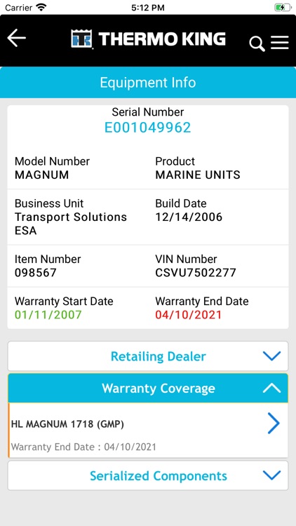 Trane Technologies WMS screenshot-7