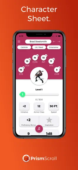 Game screenshot PrismScroll - Character Sheet apk
