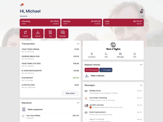 Bank of Buffalo iPad screenshot 2 - Finance app