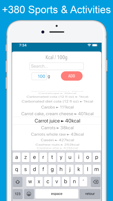 Calories Sport & Activity Screenshot