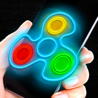 Fidget spinner neon glow