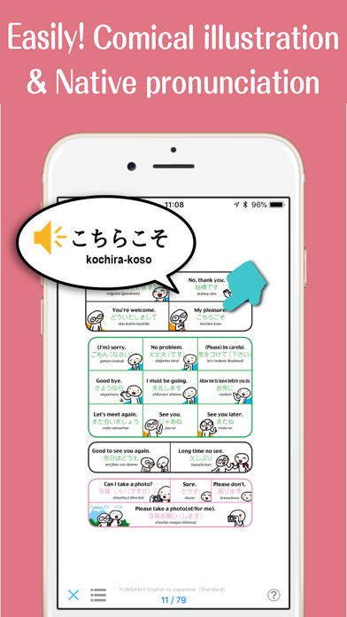 travel phrase app “YUBISASHI” Screenshot