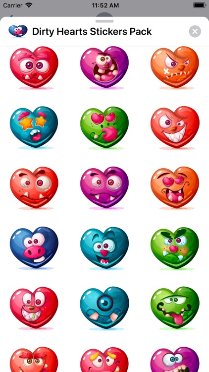 Dirty Hearts Stickers Pack