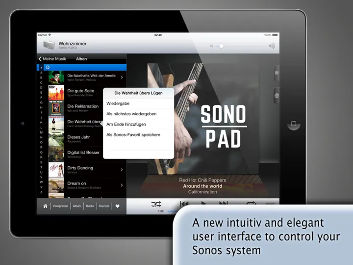 Capture d'écran de SonoPad For Sonos sur iPhone 1
