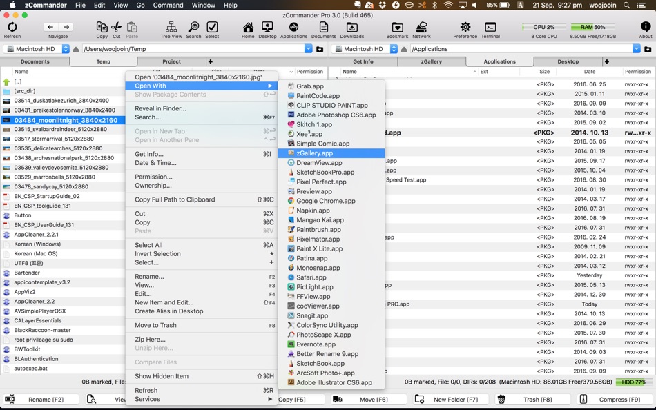 #8. zCommander - File Manager (macOS) 由: woojooin