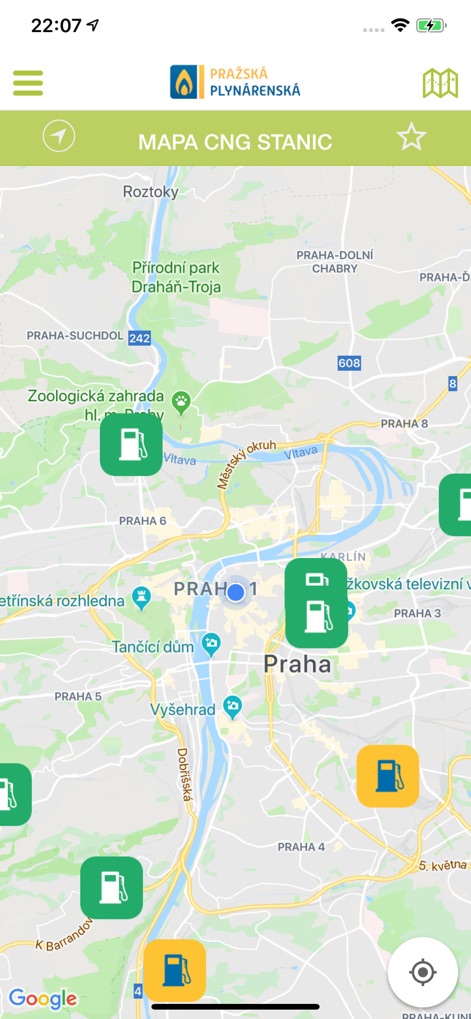 CNG stanice - Travel App | MWM