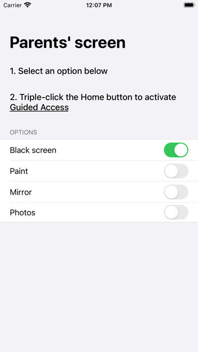 Screenshot #1 pour Infant Lock - black screen