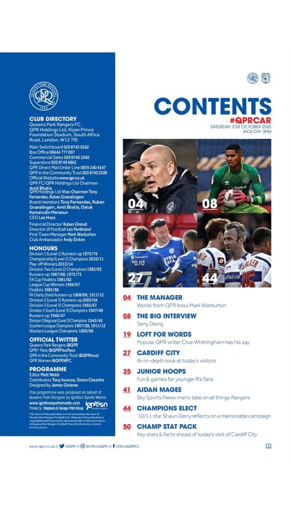 Hoops – QPR Official Programme