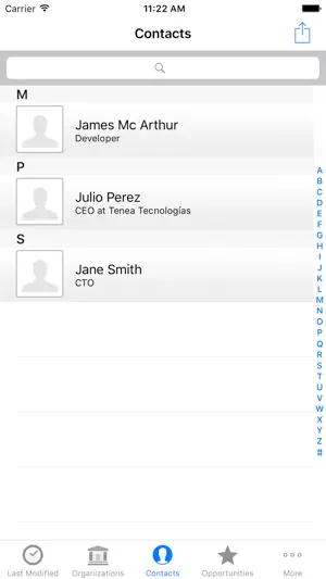 Tenea app for Vtiger CRM screenshot 1
