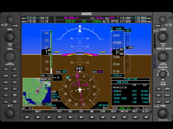 Simionic G1000 (PFD) iPad app afbeelding 2