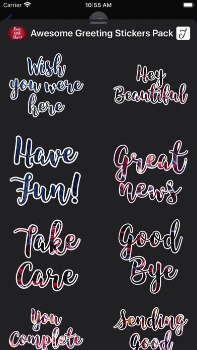 Awesome Greetings Sticker Pack Screenshot