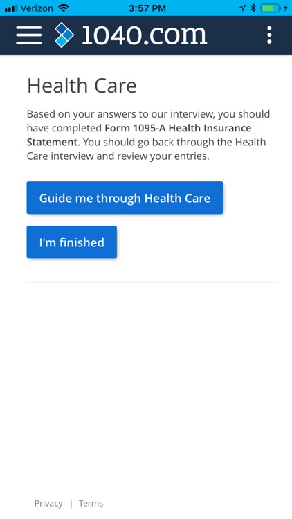 1040.com Income Tax Filing App