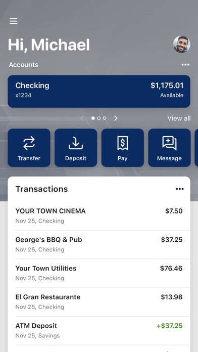 American Heritage Bank Screenshot
