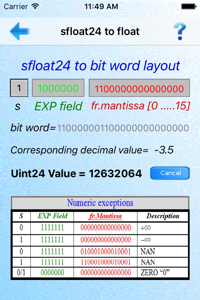 sfloat24 math tool screenshot 3