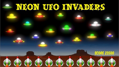 Screenshot #1 pour Neon UFO Invaders Pro