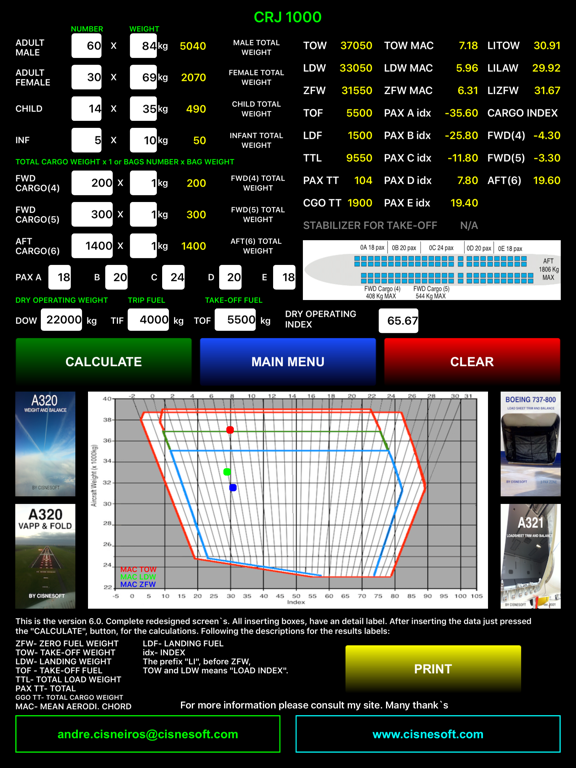 Screenshot #5 pour CRJ Weight and balance