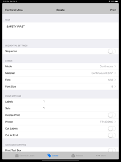 TagPrint Xpress Electrical screenshot 5