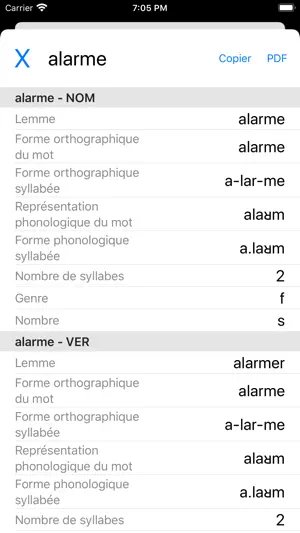 DicoPéda screenshot 2