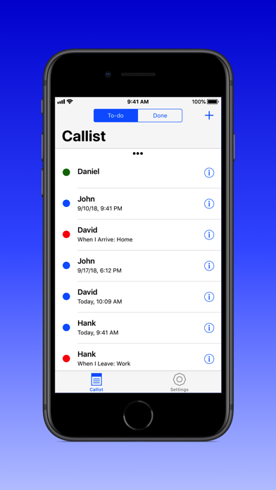 Callist - A phone call planner screenshot 2