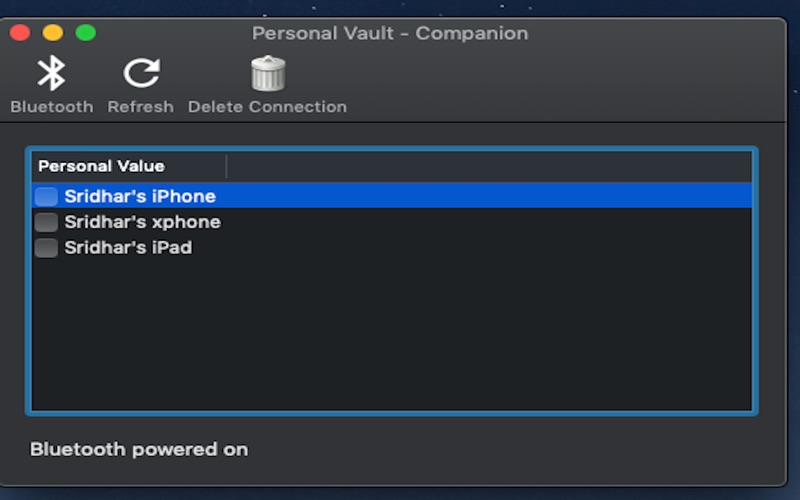 Screenshot #1 pour Personal Vault Companion