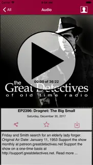 oldtimeradio great detectives iphone screenshot 3