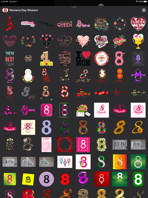 Screenshot #6 pour Happy Women's Day Sticker-Pack
