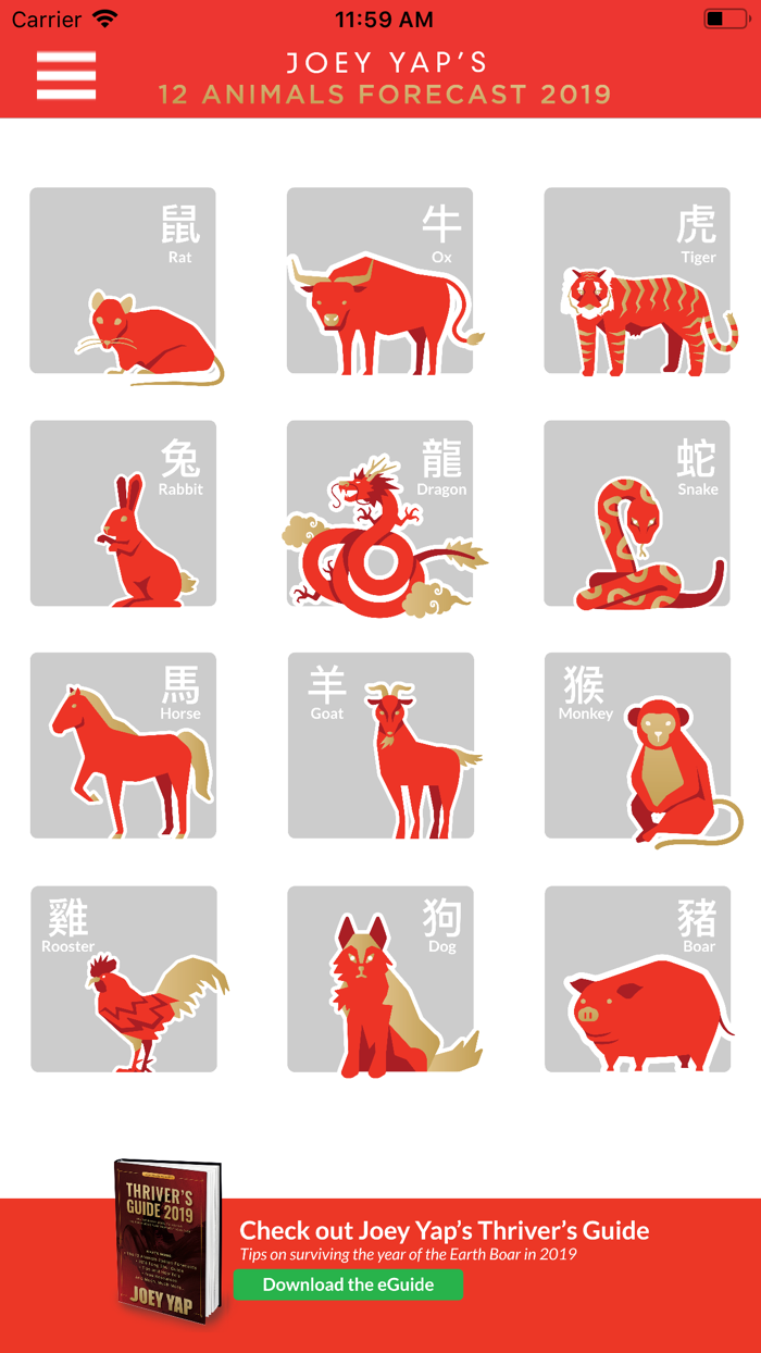 Joey Yaps 12 Animal Signs