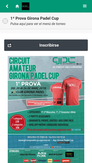 Girona Padel Cup(圖2)-速報App