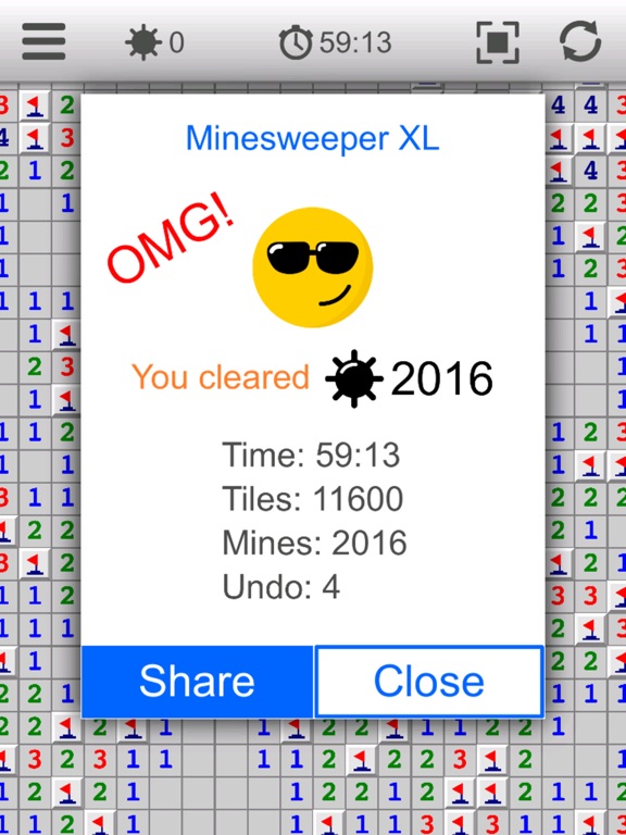Screenshot #5 pour Minesweeper XL classic + undo