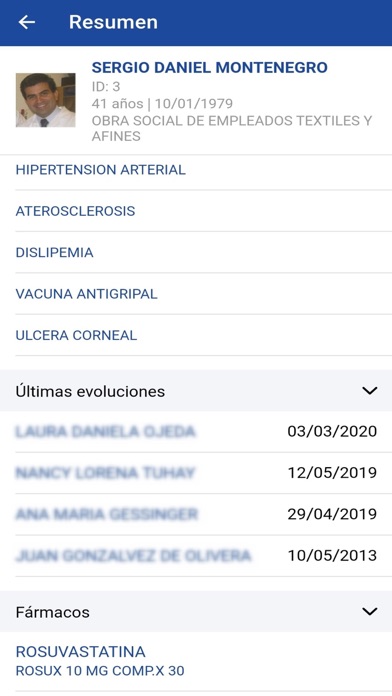 Integrando Salud Móvil Screenshot